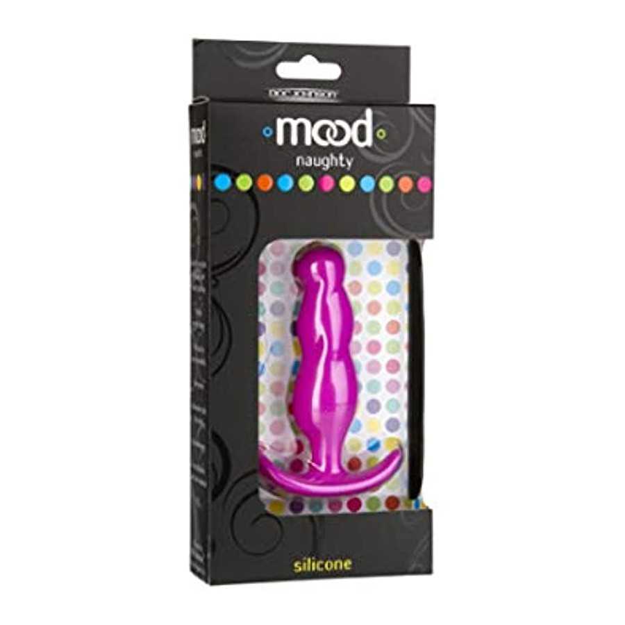 Doc Johnson Mood - Naughty 3 - Silicone Anal Plug - Medium - 3.9 in. Long and 1 in. Wide - Tapered Base for Comfort Between The 