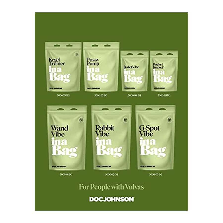 Doc Johnson Bullet Vibe in A Bag - 10 Function, Silicone, Rechargeable, Total Length: 3.5 in. (8.9 cm), Insertable Length: 2.5 i