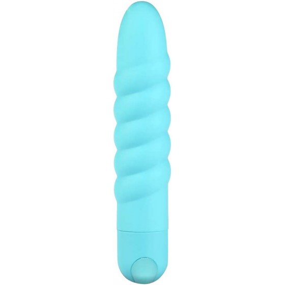 Maia Toys LOLA USB Rechargeable Silicone 10-Function Vibrating Twisty Bullet (Blue)