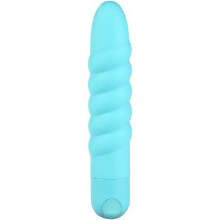 Maia Toys LOLA USB Rechargeable Silicone 10-Function Vibrating Twisty Bullet (Blue)