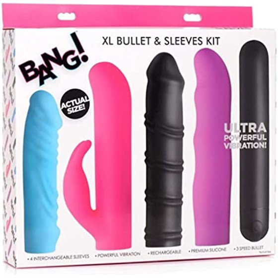4-in-1 XL Silicone Bullet and Sleeves Kit