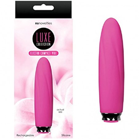 Luxe Compact Rechargable Vibe Electra Waterproof Vibrator (Pink) with Free Bottle of Adult Toy Cleaner