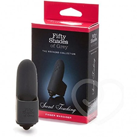  Shades of Grey Secret Touching Finger Massage Vibrator with Free Bottle of Adult Toy Cleaner