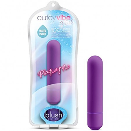 6k Play with Me Cutey Vibe - 10 Vibrating Functions Mini Bullet Vibrator - Travel Size - Mini Bullet for Women Pleasure - Dis