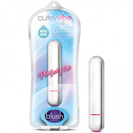 6k Play with Me Cutey Vibe Plus - 10 Vibrating Functions Mini Bullet Vibrator - Travel Size - Discreet Pocket Stimulator - Wa
