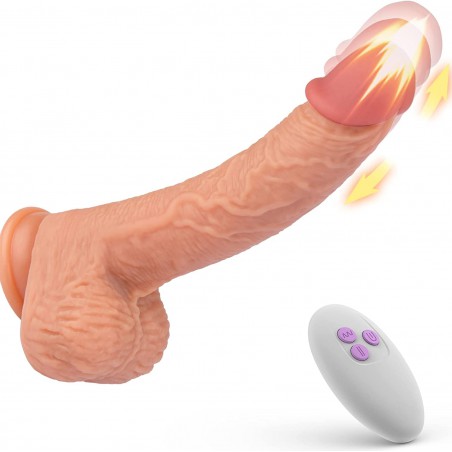 8.6 inch Thrusting Dildo Vibrator Sex Toys for Women, Vibrator Adult Sex Toys Realistic Vibrating Dildos with 3 Thrusting & Rota