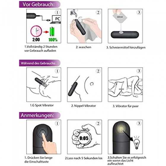 Women's Entertainment Bullet Vibrator Massager - Small G-spot Bullet Vibrator Stimulator, Rechargeable Personal Mini Waterproof 