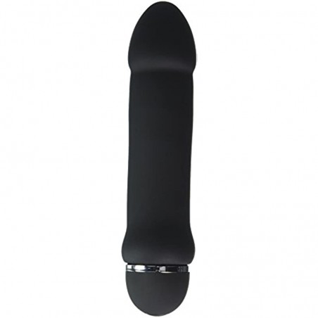 Trinity Vibes Multi Rhythm 5X Mode Vibrating Silicone Dildo, Black, (ad841)