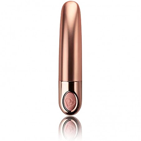 Ellipse Sensual Harmony Waterproof Silicone Bullet Vibrator Massager - Rose Gold
