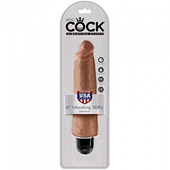 Pipedream Products King Cock  8" Vibrating Stiffy , Tan, 11.7 Lb