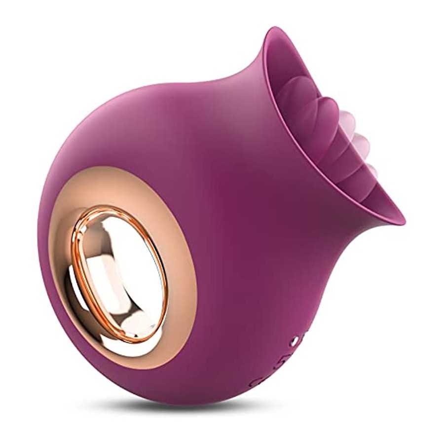 Adult Toys Rose Clitoral Vibrator, Tongue Licking Toy Vibrator with 9 Modes, Rechargeable & Waterproof Adult Sex Toys for Women 