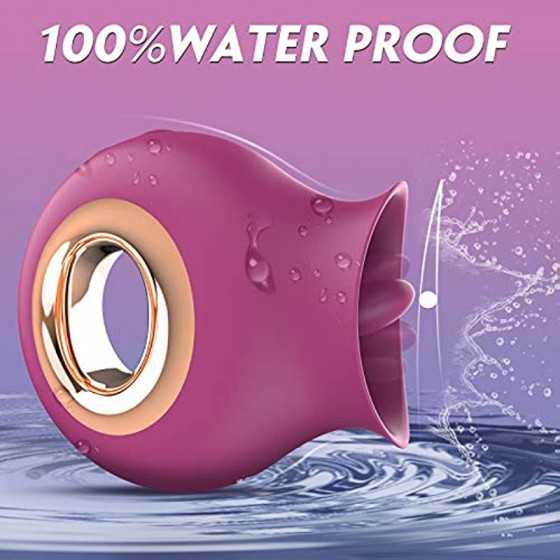 Adult Toys Rose Clitoral Vibrator, Tongue Licking Toy Vibrator with 9 Modes, Rechargeable & Waterproof Adult Sex Toys for Women 