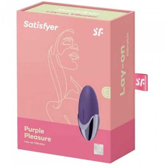 Satisfyer Purple Pleasure Lay-On Vibrator - Powerful Vibrating Clitoral Stimulator, Personal Massager for Stimulation of Clitori