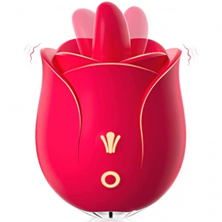 Rose Sex Toys Vibrator for Women - Rose Toy, Rose Sex Stimulator for Women with 9 Tongue Licking & 9 Vibrating Modes, G Spot Vib
