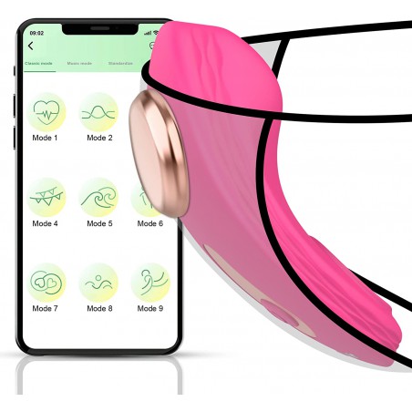 APP & Remote Control Wearable Vibrator Vibrating Panties with Magnetic Clip, Silicone Clitoral Vagina Stimulator Clit Nipple Tea