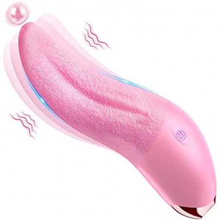 Clitoral Vibrator Sex Toy, EVYLEEN Tongue Licking Toy with 10 Vibration Modes, G Spot Vibrator Waterproof Adult Sex Toys for Wom