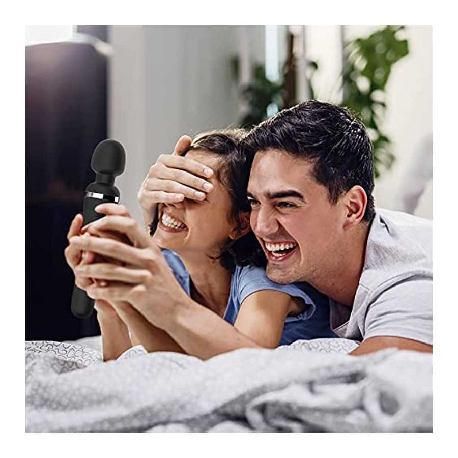LOVENSE Domi 2 Wand Massager for Women/Men, Classic Vibrator Wand, Powerful & Quiet Stimulator with Dual Rotating Head, Bluetoot