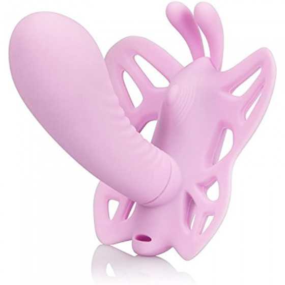 CalExotics Venus Butterfly Silicone Remote Venus G – Hands Free Strap On Personal Massager Probe with Controller – Waterproof Ad