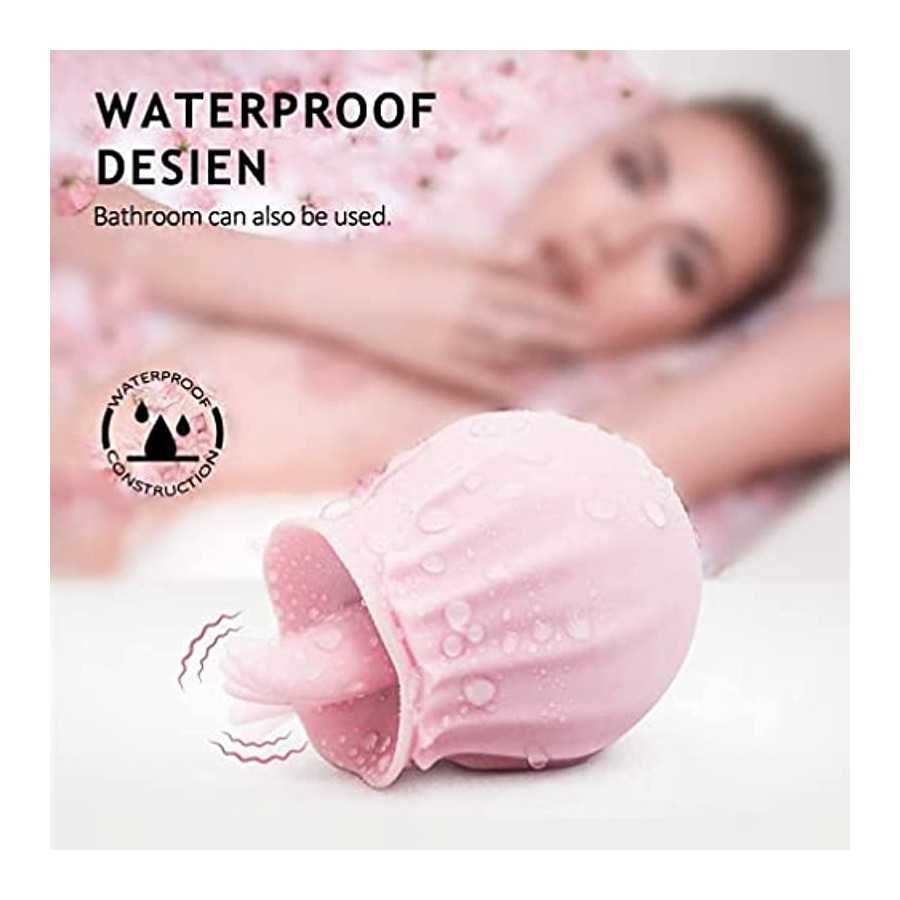 202 Women Rose Tongue & Lick 10 Modes Toys Vibrant Rose The Rose Toy for Women Couples Vibrator Toy for Women (02-Pink)