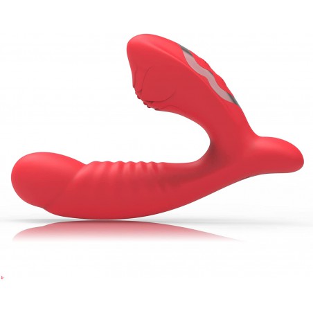 Clitoral G Spot Vibrator for Double Stimulation, Sex Stimulator for Women with 10 Powerful Vibrating Rechargeable Vagina Nipples