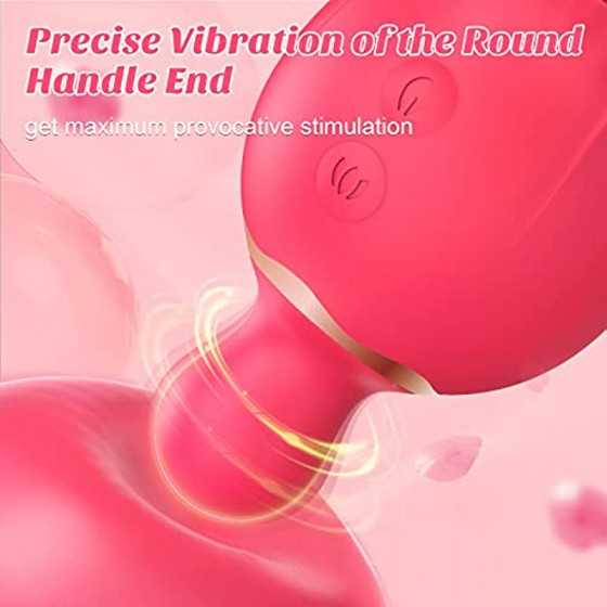 Double-Ended Rose Sex Stimulator for Women - SDYJFZ Lore, Rose Sex Toy with Imitate Real Tongue Licking, Rose Toys/Woman Sex wit
