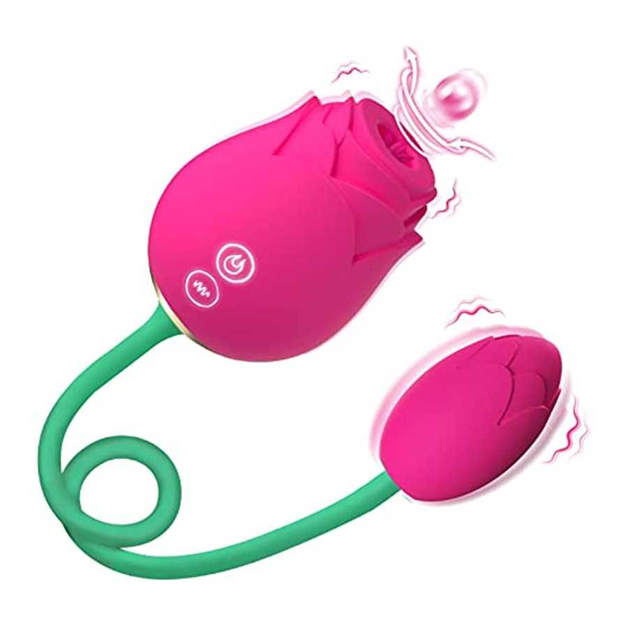G Spot Vibrators Sex Toys, Adult Toys Vibrator Rose Sex Stimulator for Women, Rose Sex Toy Dildo with 10 Vibrating 5 Tapping Mod