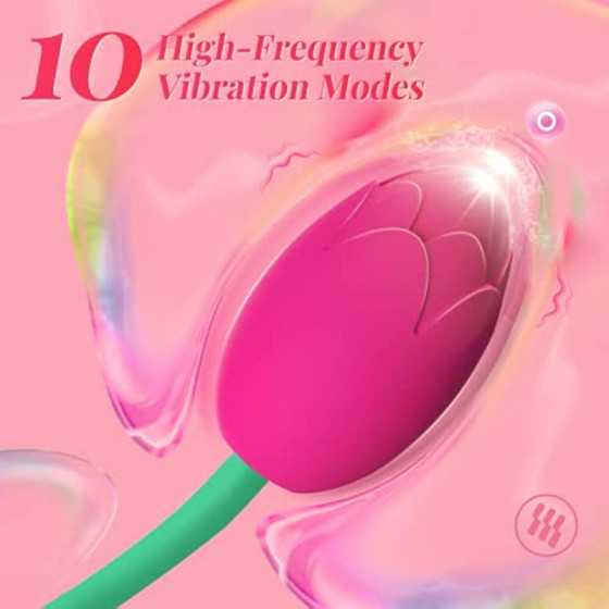 G Spot Vibrators Sex Toys, Adult Toys Vibrator Rose Sex Stimulator for Women, Rose Sex Toy Dildo with 10 Vibrating 5 Tapping Mod