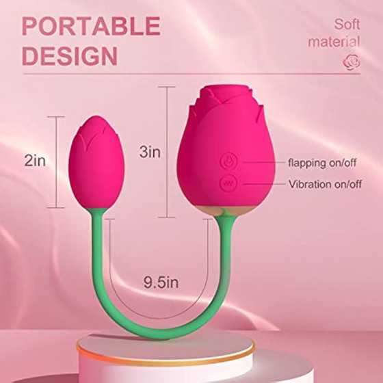 G Spot Vibrators Sex Toys, Adult Toys Vibrator Rose Sex Stimulator for Women, Rose Sex Toy Dildo with 10 Vibrating 5 Tapping Mod