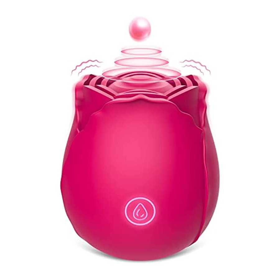 Rose Sex Toy Vibrator for Women,Clitoral Stimulator Vibrator G spot Vibrator with 10 Modes for Clitoris Stimulation,Adult Sex To
