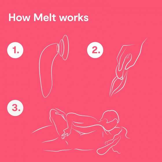 We-Vibe Melt Clitoral Sucking Vibrator Clit Massaging App Controlled Smart Toy, Midnight Blue