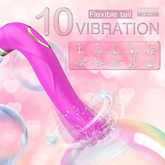 Clitoral Sucking Licking Vibrator, G Spot Tongue Vibrator with 8 Suction Modes & 10 Tail Vibration Modes & 5 Licking Modes, Sex 