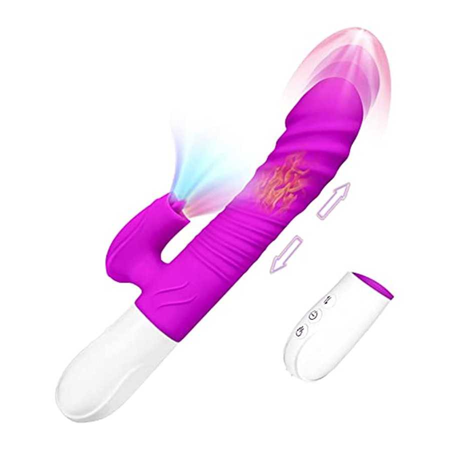 Rabbit Vibrator, Pulsating G Spot Rabbit Vibrator, 3-in-1 Pulse Combines Clitoral Licking, G-spot Stimulation Rabbit Vibrator an