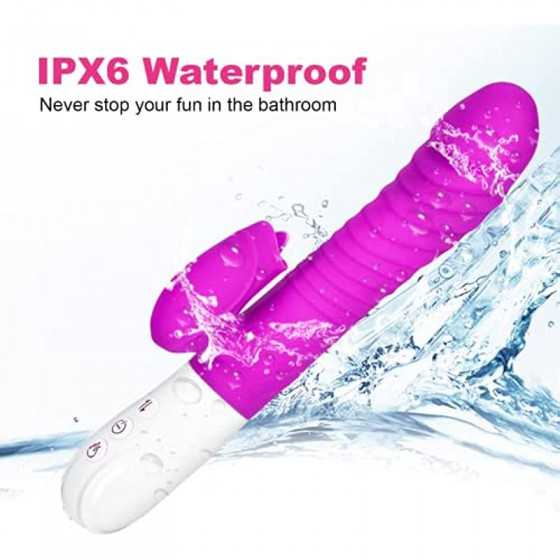 Rabbit Vibrator, Pulsating G Spot Rabbit Vibrator, 3-in-1 Pulse Combines Clitoral Licking, G-spot Stimulation Rabbit Vibrator an