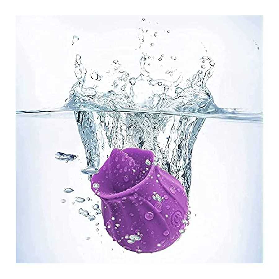 20 Women Rose Tongue & Lick 10 Modes Toys Vibrant Rose The Rose Toy for Women Couples Vibrator Toy for Women (02-Purple)