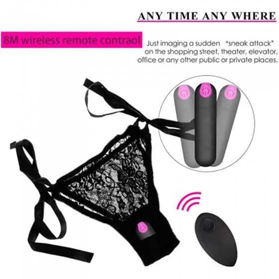 Remote Control Bullet Vibrator Panties, Wearable Vibrating Panty Clit Clitorals Stimulator Sucking Adult Sex Toys for Women Coup