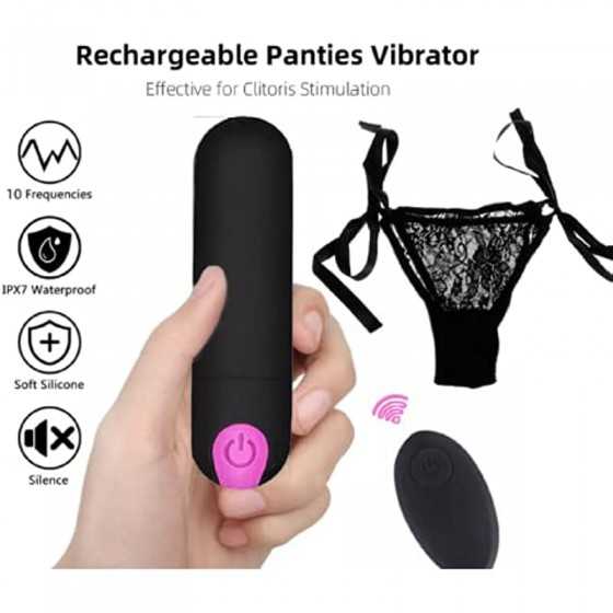 Remote Control Bullet Vibrator Panties, Wearable Vibrating Panty Clit Clitorals Stimulator Sucking Adult Sex Toys for Women Coup