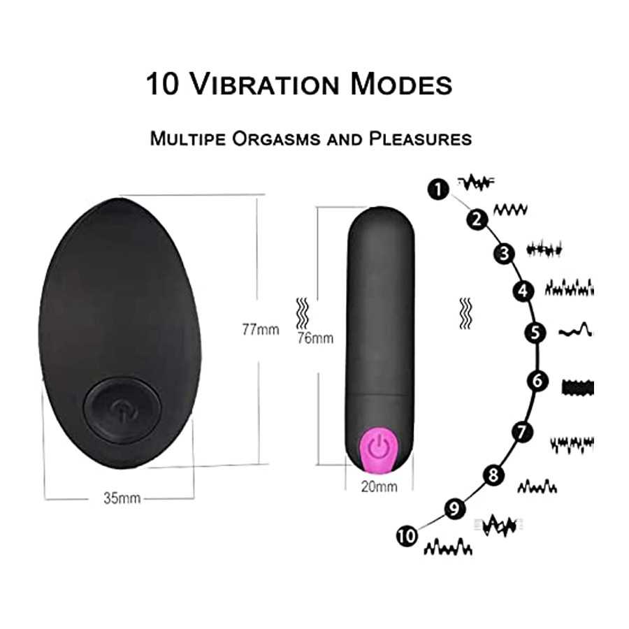 Remote Control Bullet Vibrator Panties, Wearable Vibrating Panty Clit Clitorals Stimulator Sucking Adult Sex Toys for Women Coup