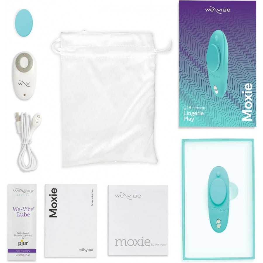 We-Vibe Moxie Panty Worn Vibrator Wearable Vibrating Clitoral Massager for Teasing Her Indoor & Outdoor Remote & Smartphone App 