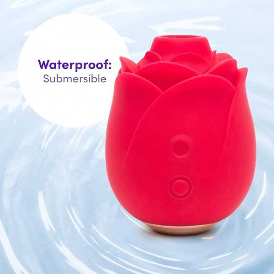 Lovehoney Rose Clitoral Sucking Toy - Clit Stimulator with 6 Suction Speeds - Waterproof Sucker Vibrator - Rechargeable Vibratin