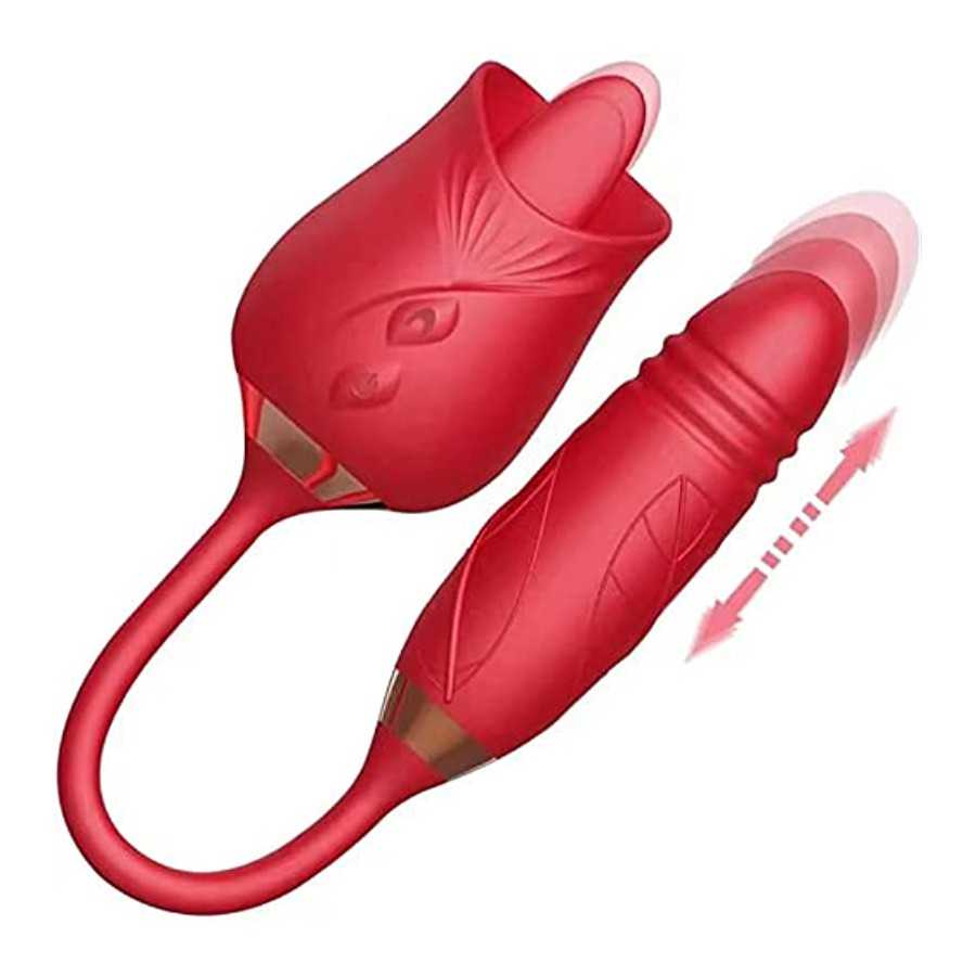 Rose Toy Vibrator with 10 Powerful Vibrations, Waterproof and Rechargeable Sex Toys for Women Sexual Pleasure