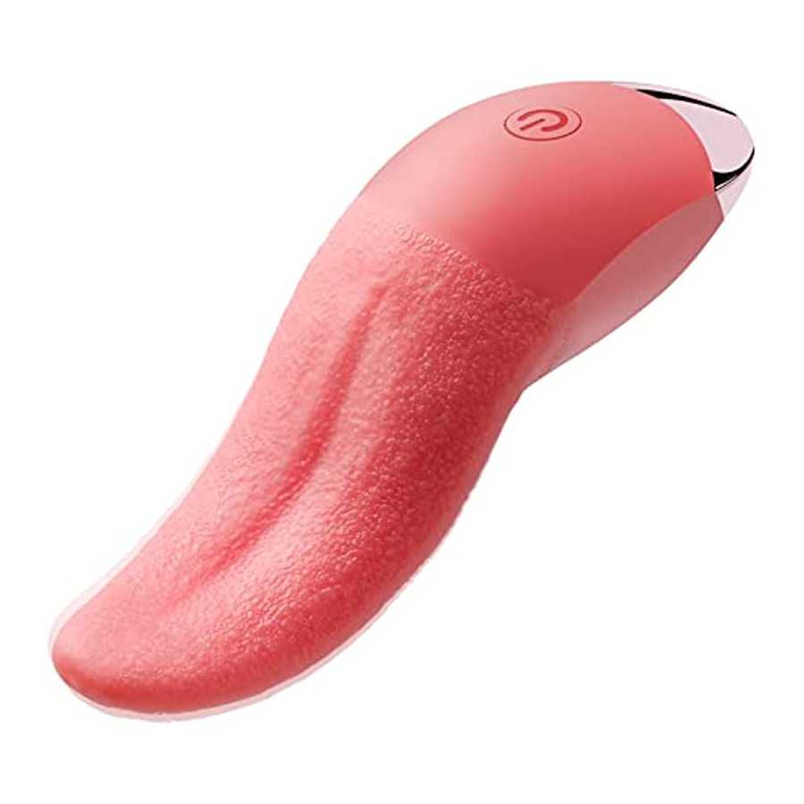 Clitoral Tongue Licking Vibrator,Realistic Vibrators with 10 Vibration Modes,Vaginal Nipples Clitoral Stimulator Rechargeable & 