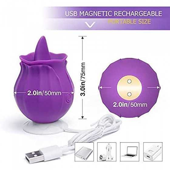 Feelingirl G spot Vibrator Clitoral Tongue Vibrator, Mini Vibrator for Clit Stimulator-Sex Toy for Women& Couples USB Magnetic R