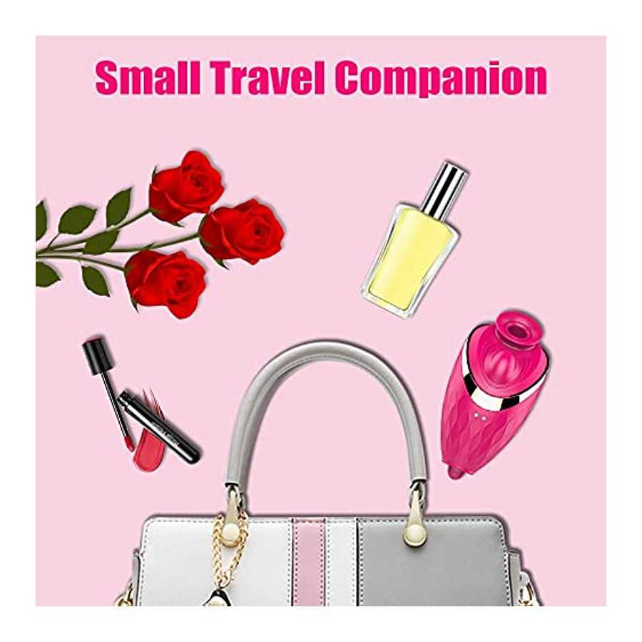 CESTRUEA Rose Vibrator, Clitorial Stimulator， 2 in 1 Licking & Vibrating Nipples Clitoral vibrator with 10 modes for Quick Orgas