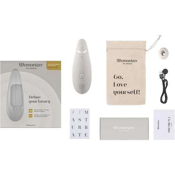 Womanizer Premium 2 Clitoral Vibrator Clit Sucking Massaging Sex Toy Massager for Women, Blueberry
