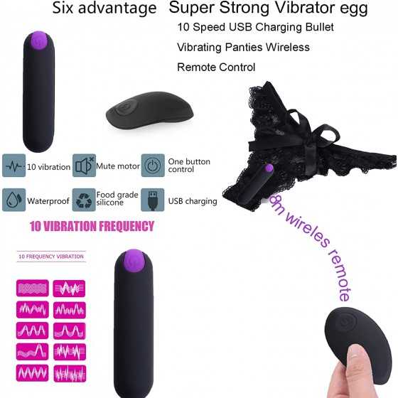 Remote Control Wearable Vibrator Vibrating Panties -10 Vibration Dildos Massager G spot Clitoral Vagina Stimulator Clit Nipple T