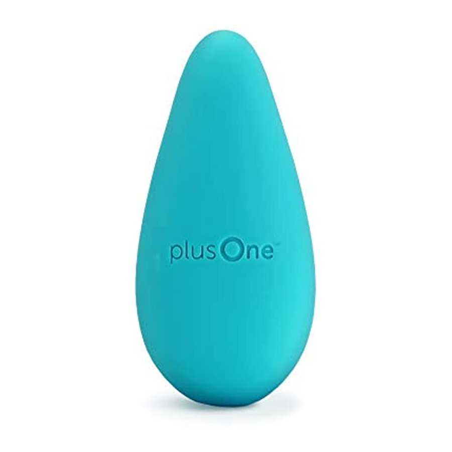 plusOne Mini Massager with Storage Bag, 10 Vibration Settings, Body-Safe Silicone, Rechargeable Battery