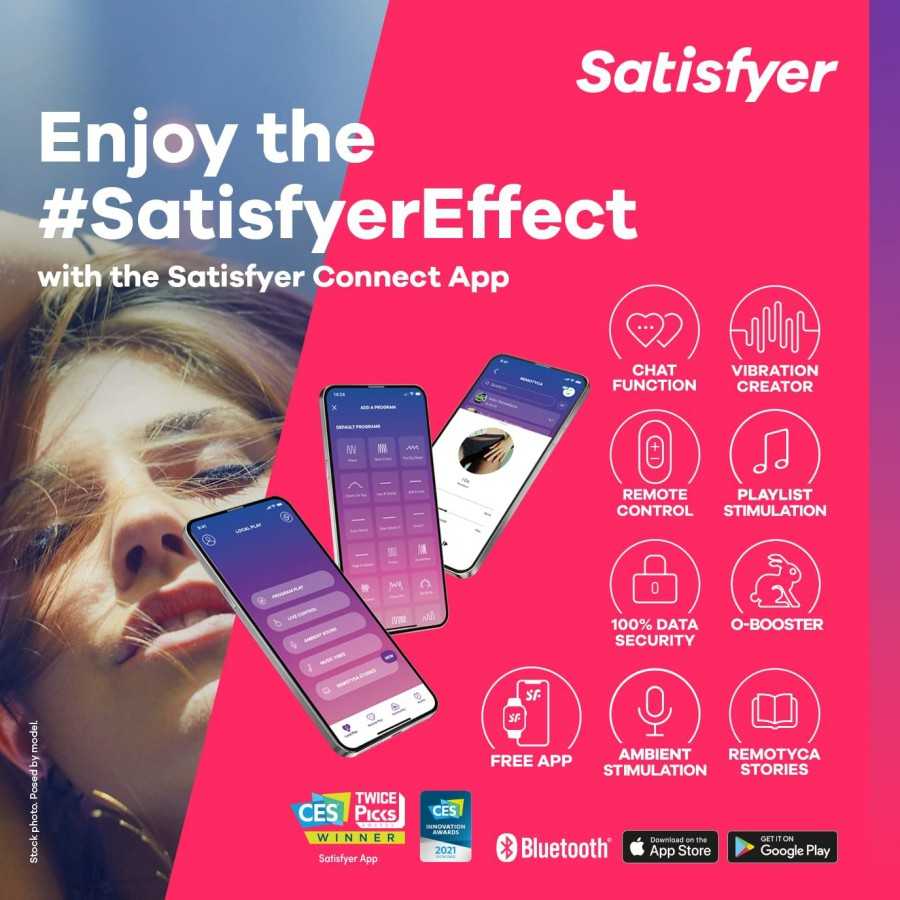 Satisfyer Curvy 1+ Air-Pulse Clitoris Stimulating Vibrator with App Control - Clitoral Sucking Pressure-Wave Technology & Vibrat