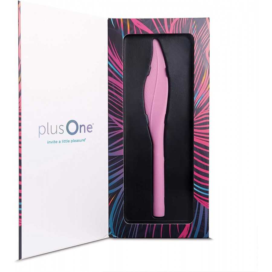 plusOne Vibrating Feather Tickler with Silky Sash Included, Lilac
