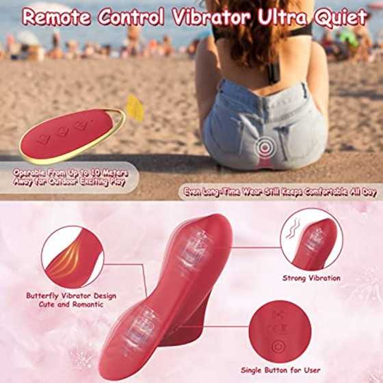 Remote Control Vibrator, G Spot Vibrator, Wearable Panty Clitoral Vibrators, USB Magnetic Charging, Butterfly Vibrator for Women