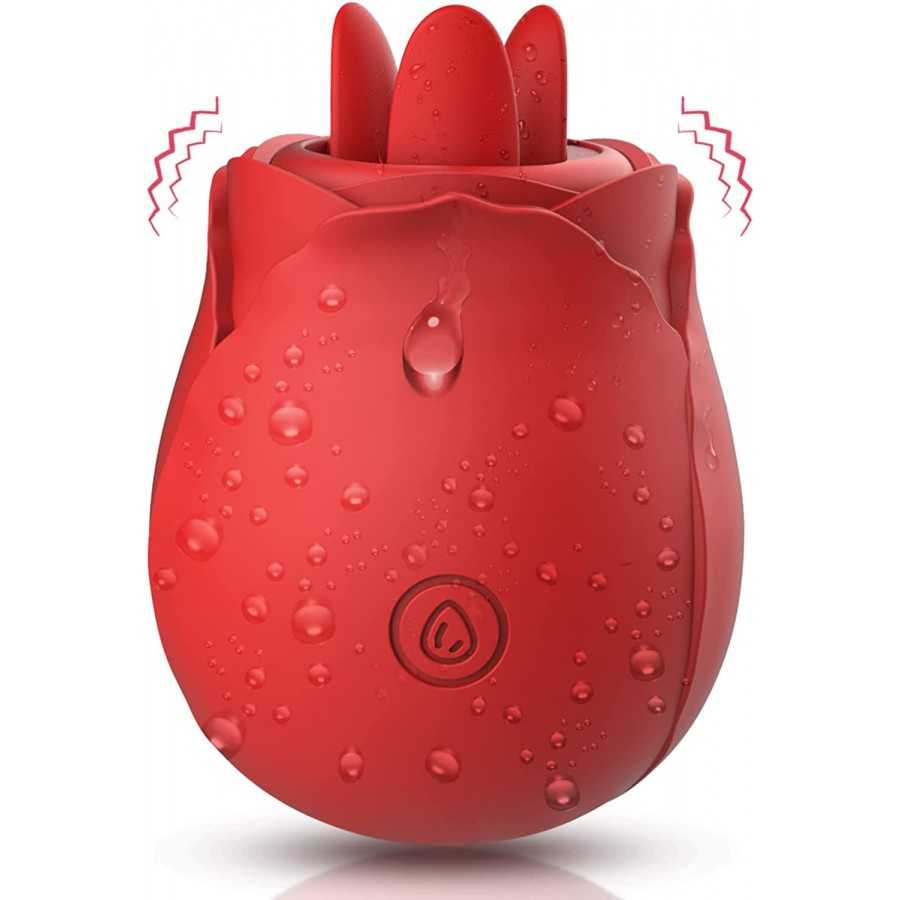 Rose Sucking Toy,Suction Toys for Women for Sex,Rosebud Vibrator Rose Vibrator and Adult Dildo Sex Toys with 9 Powerful Licking 